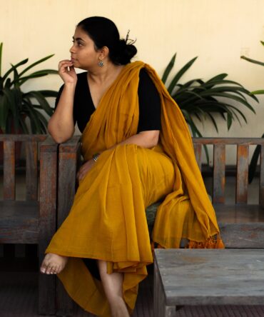 Handwoven Mul Cotton: Mustard Yellow