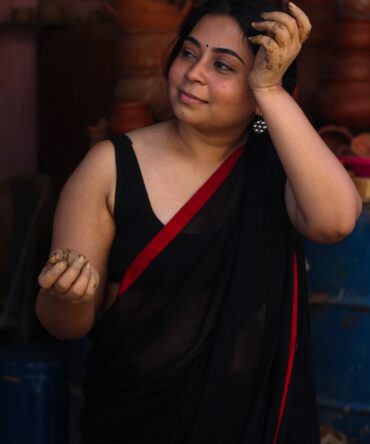 Handwoven Mul Cotton: Black