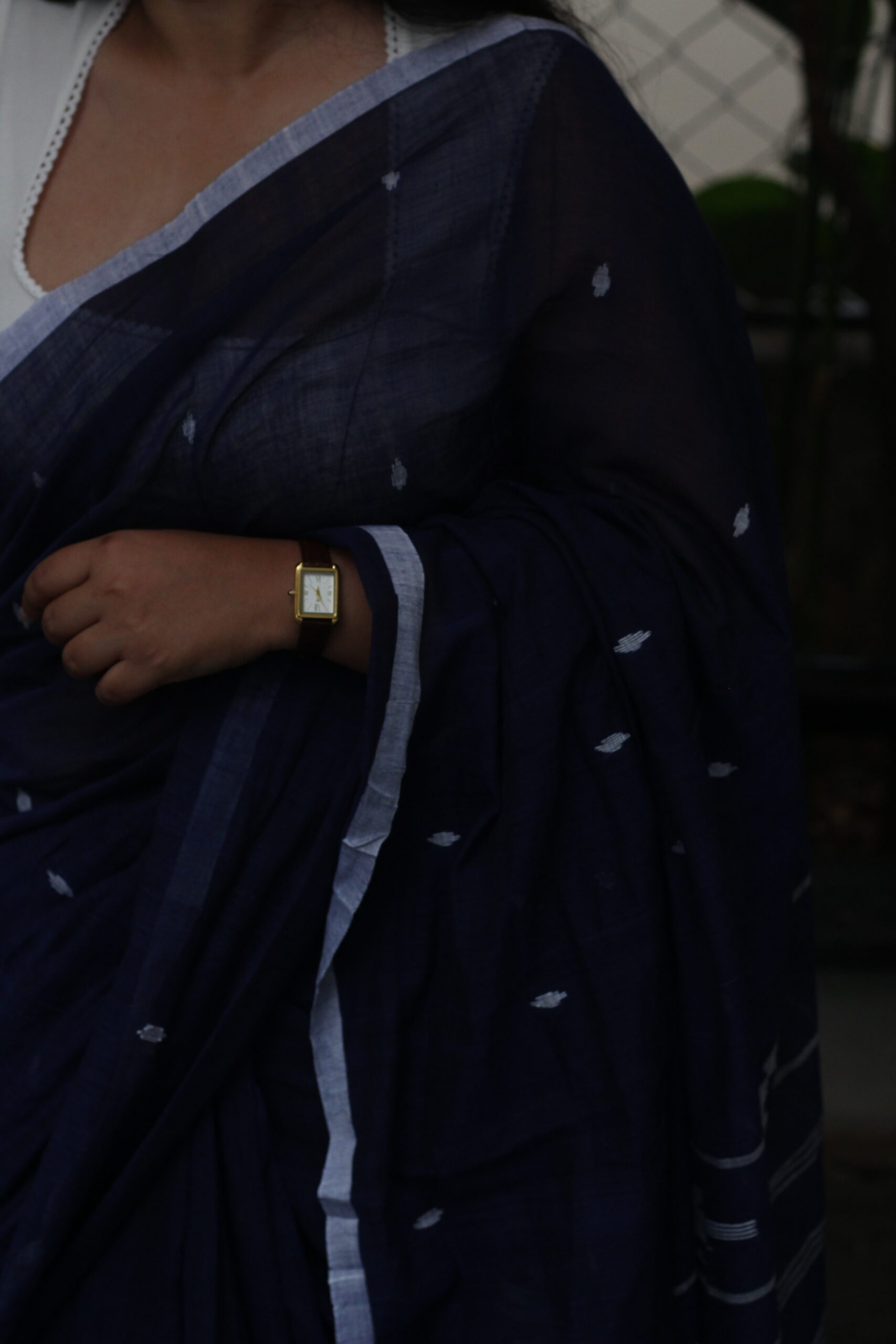 Dark Night: Handwoven Jamdani - Image 6