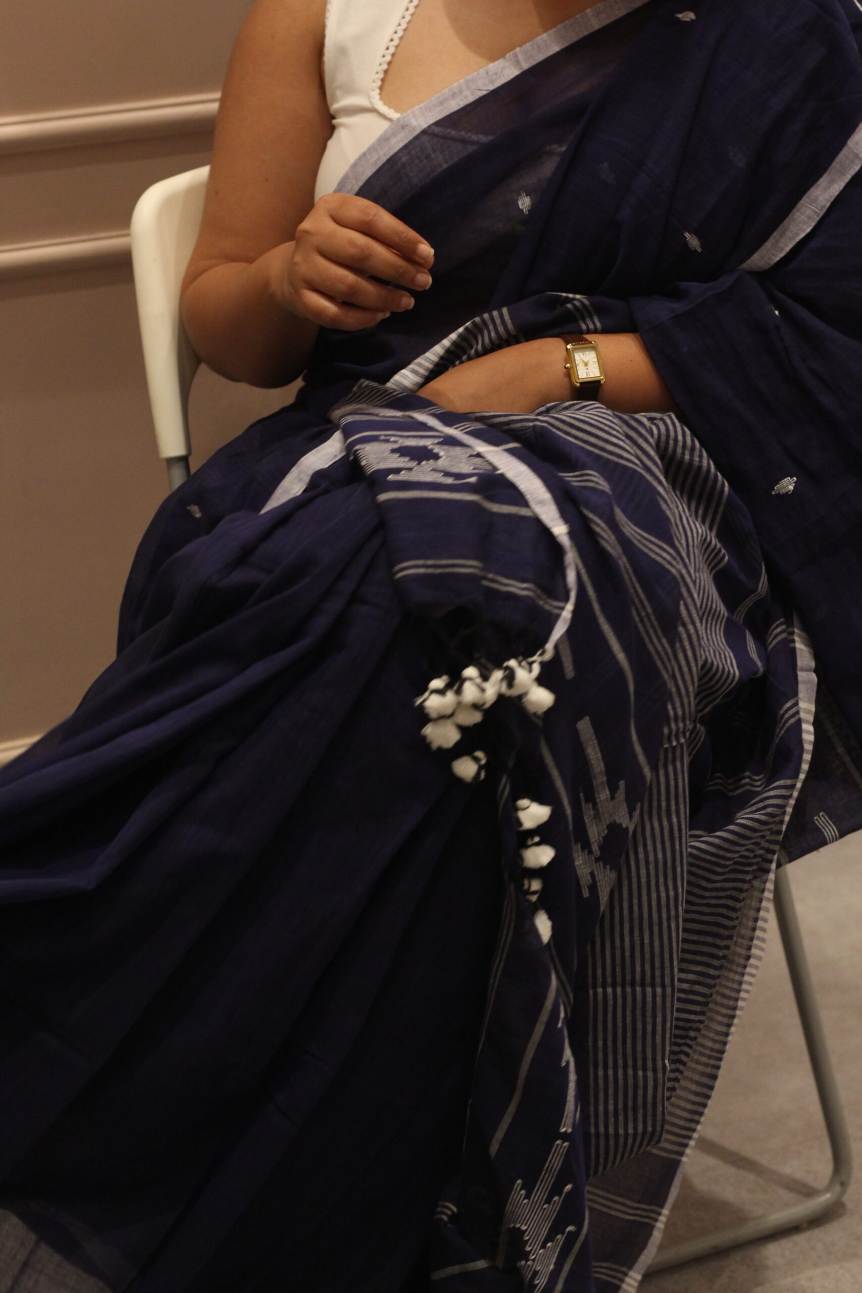 Dark Night: Handwoven Jamdani - Image 3